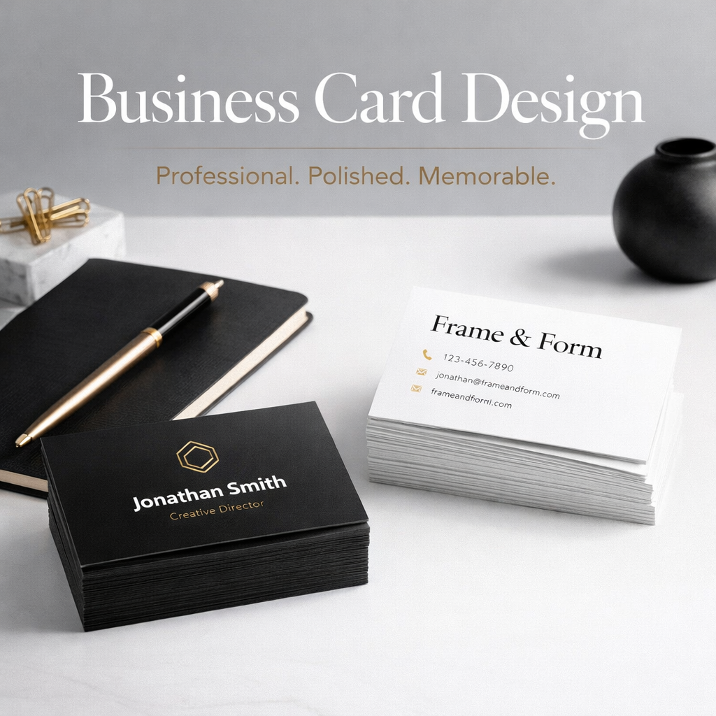 Premium business card printing mockup for Ontario businesses