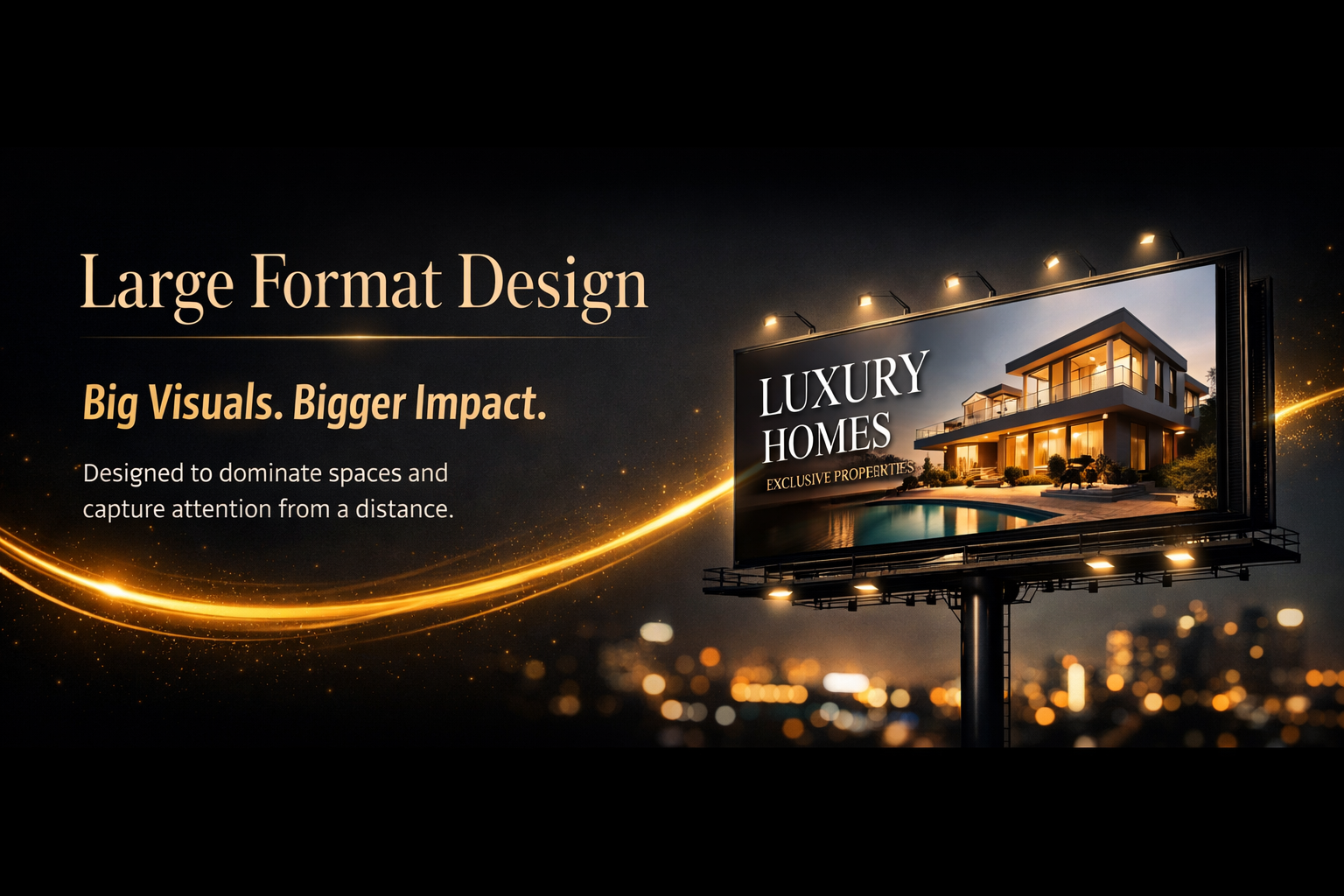 Large format printing mockup for signage and oversized business graphics