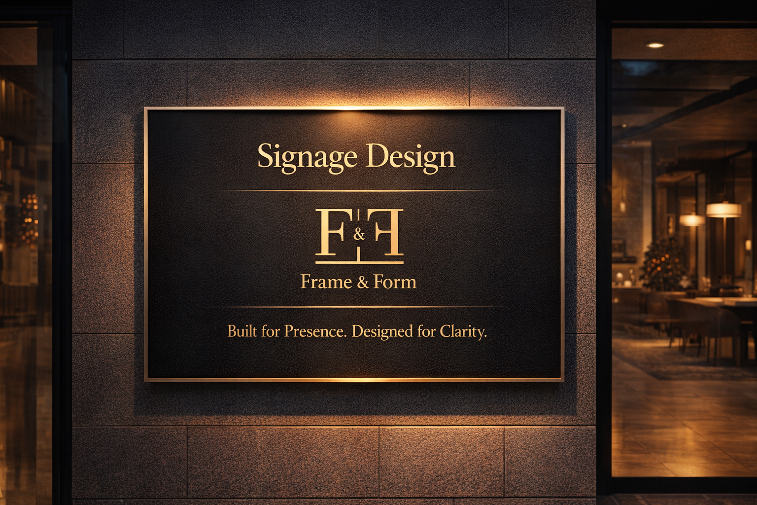 Business signage printing mockup for storefronts, gyms, salons, and events