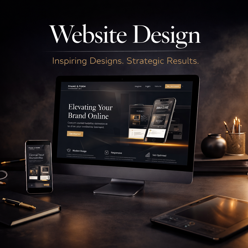 Website design mockup for small business lead generation